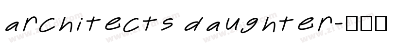 architects daughter字体转换